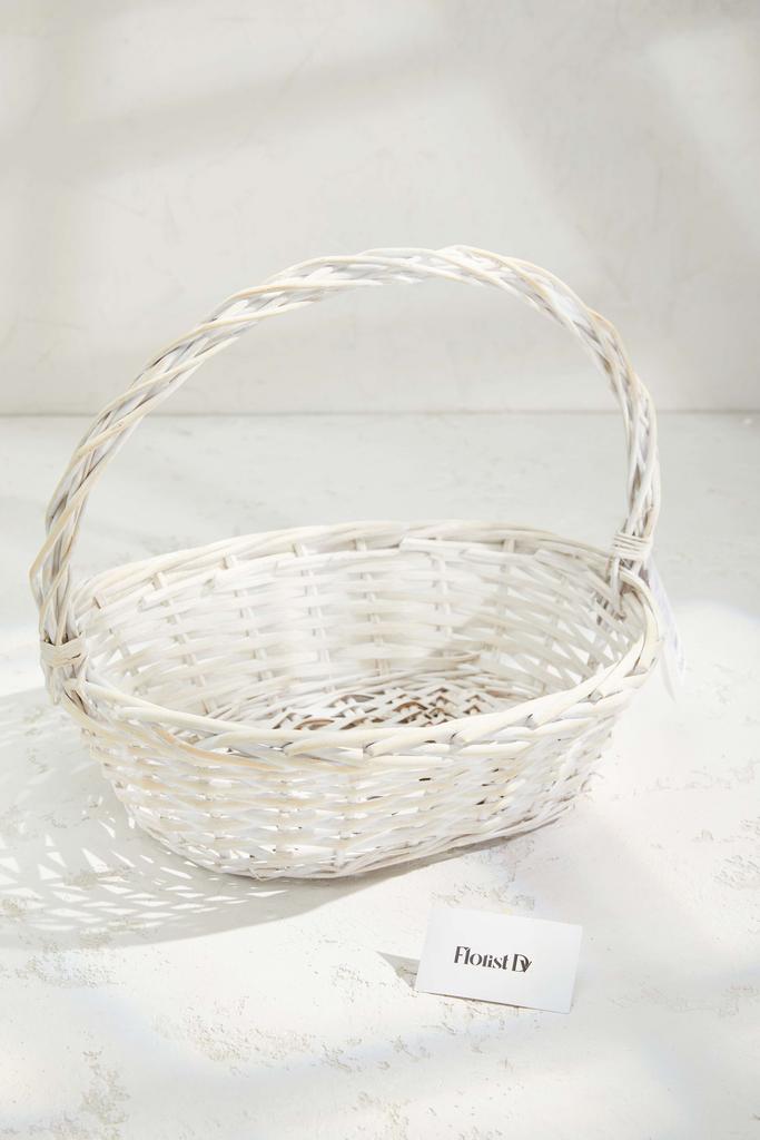 Большая овальная корзина - Выбеленная