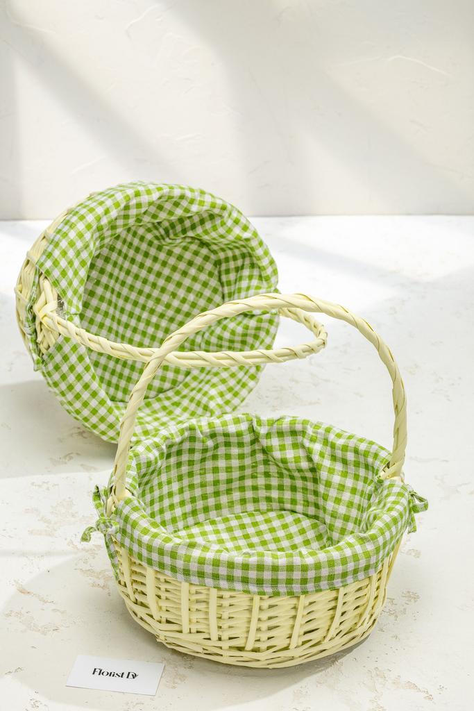 Круглая корзина - Лаймовая