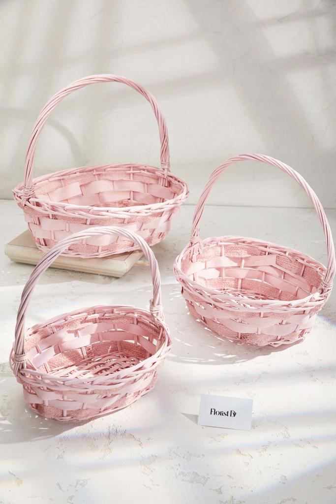 Набор корзин (3 шт) - Розовые