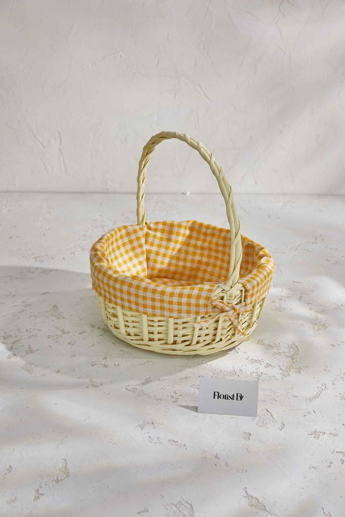 Круглая корзина - Лимонная