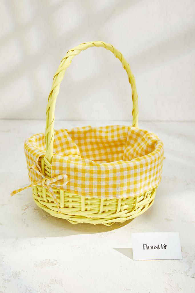 Круглая корзина - Лимонная