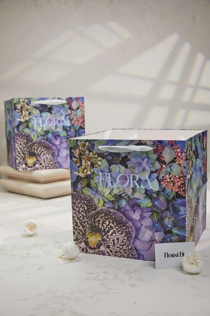 Комплект пакетов из 2-ух штук "Картина маслом" - Фаленопсис