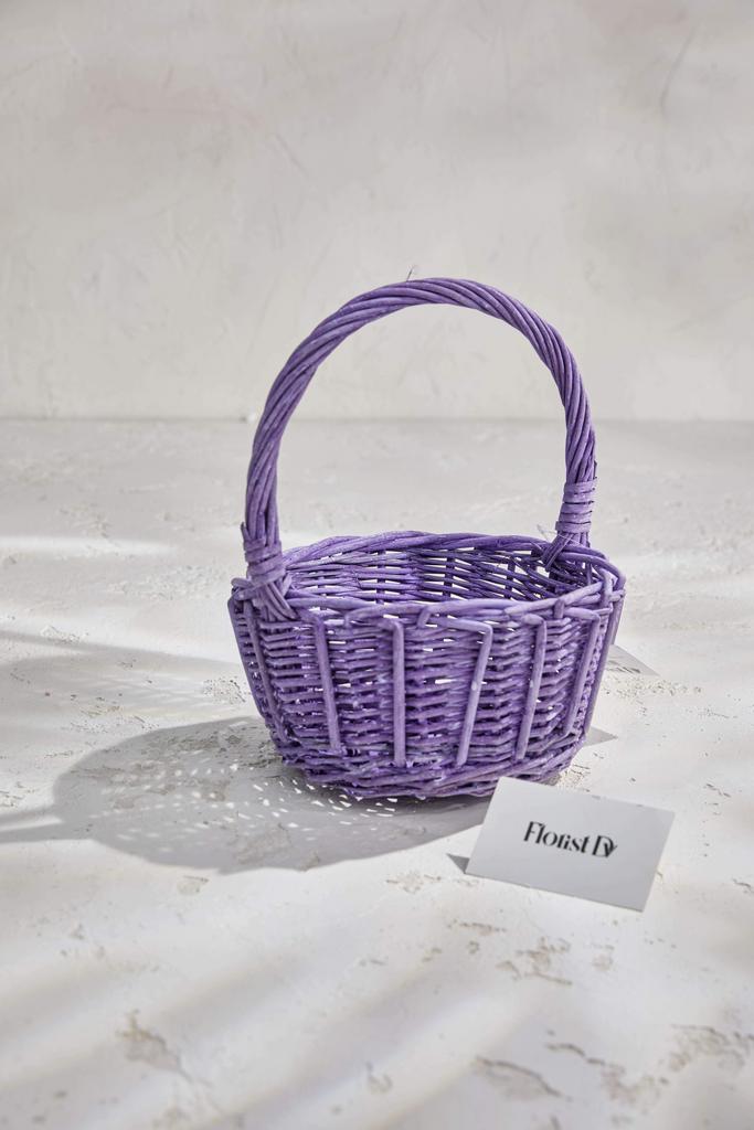 Круглая корзина - Лиловая