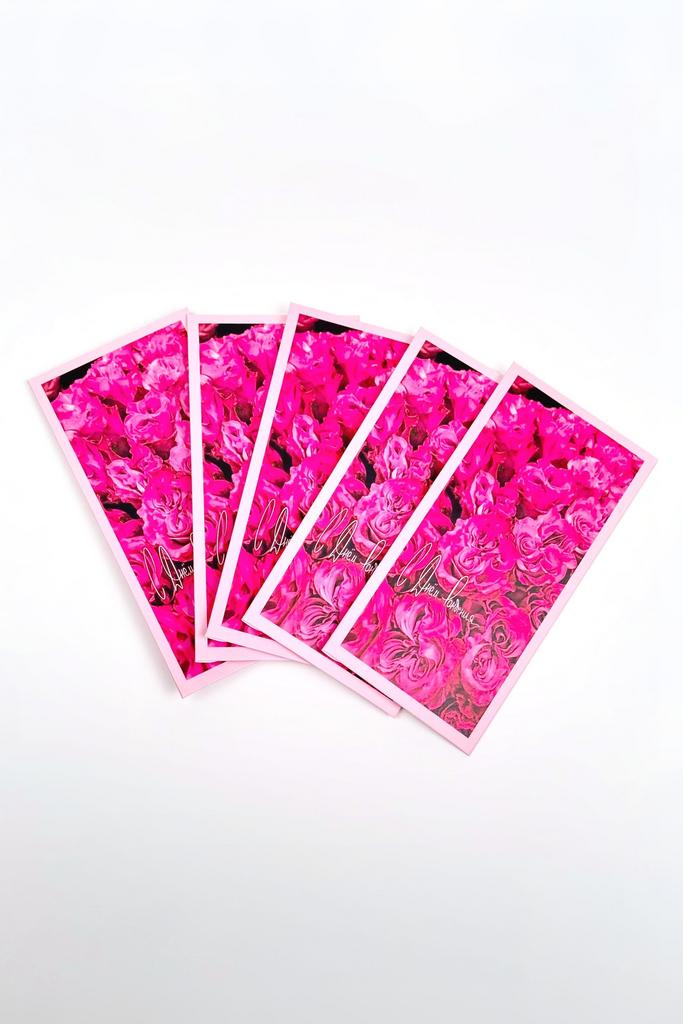 Конверт денежный - Розы кантри блю "С Днём Рождения " (5 штук в комплекте)