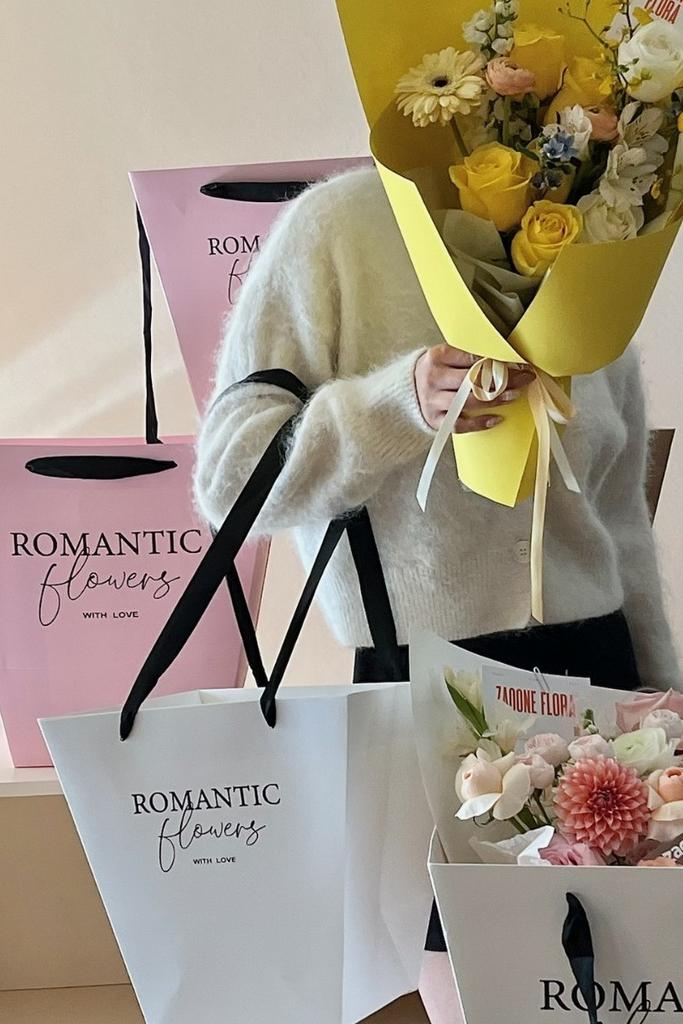 Набор пакетов трапеций - Цветы с любовью