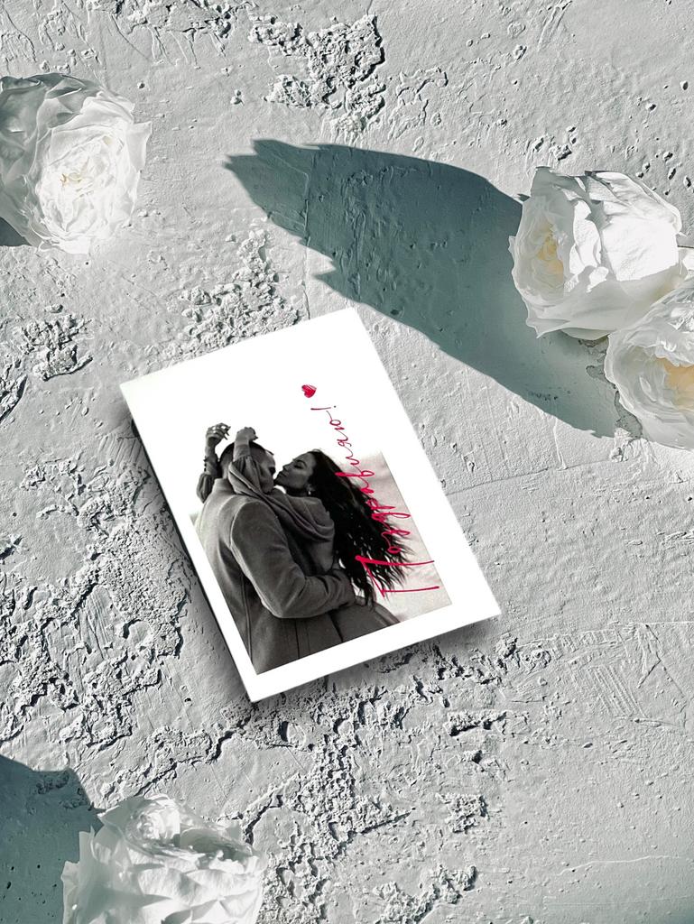 Мини-карточка "Поздравляю" - Пара полароид