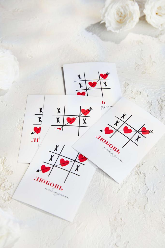 Мини-карточка "Любовные крестики-нолики"