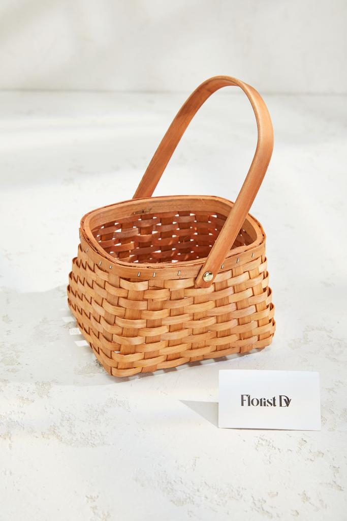 Корзинка мелкое плетение - Коричневая