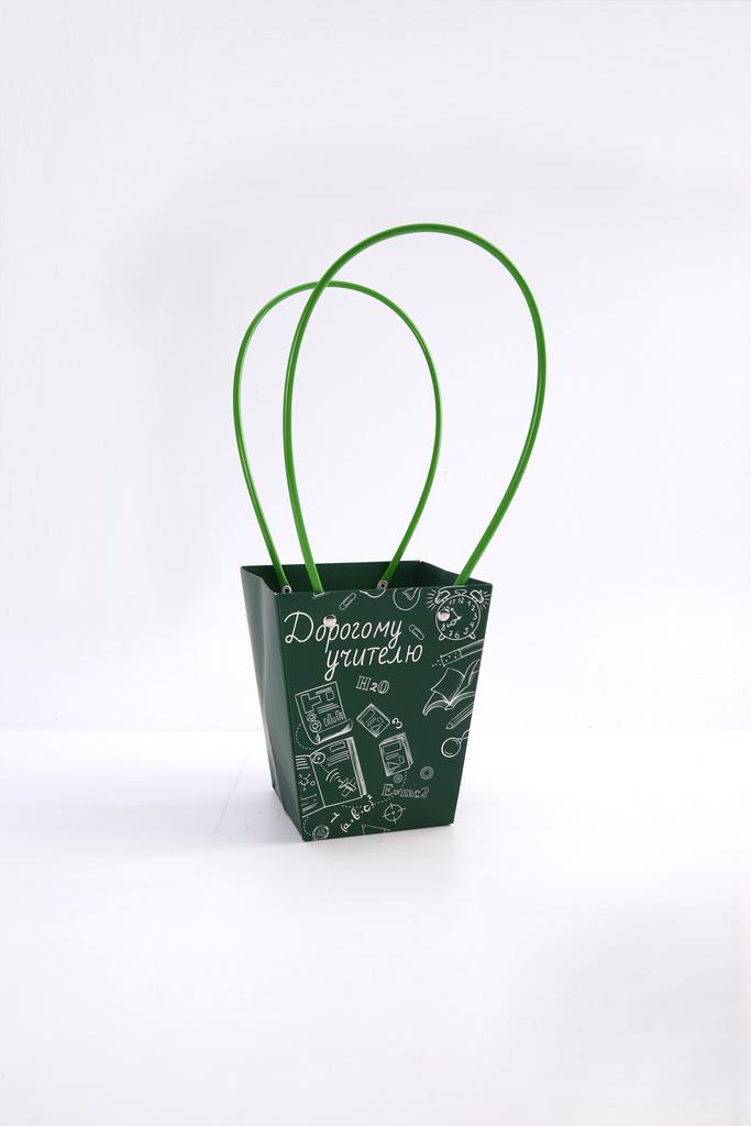 Сумочка трапеция - Дорогому учителю - Зеленая