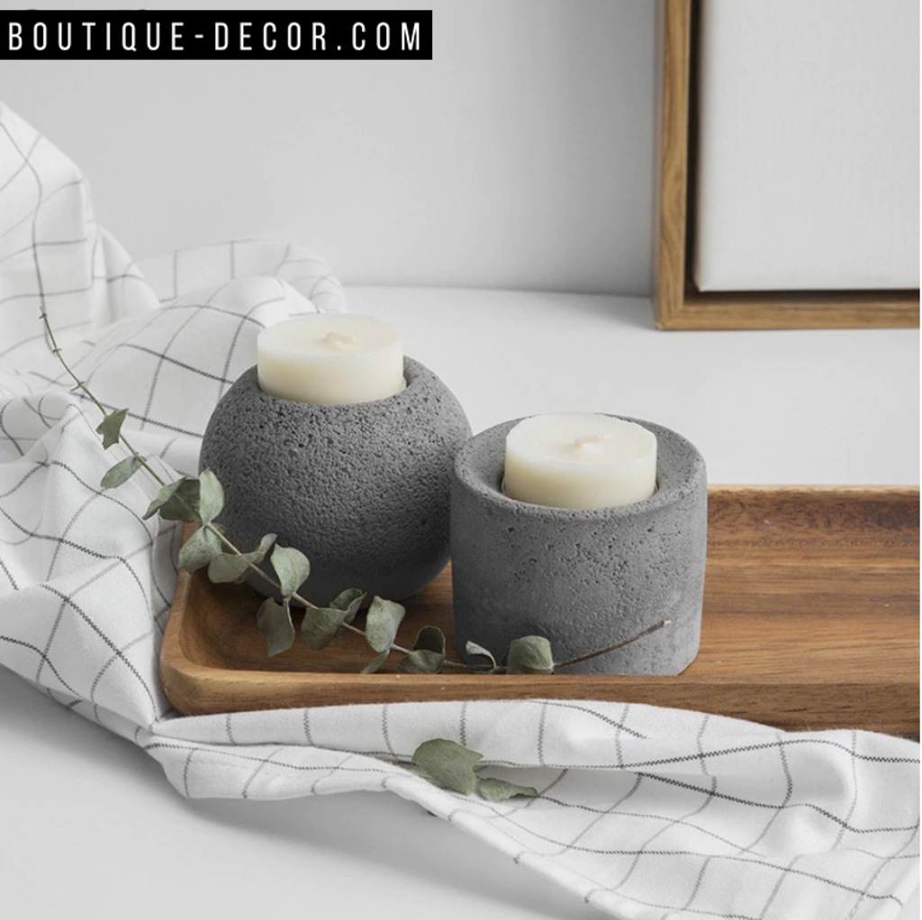 Декоративный дизайнерский подсвечник  "DecoBeton"