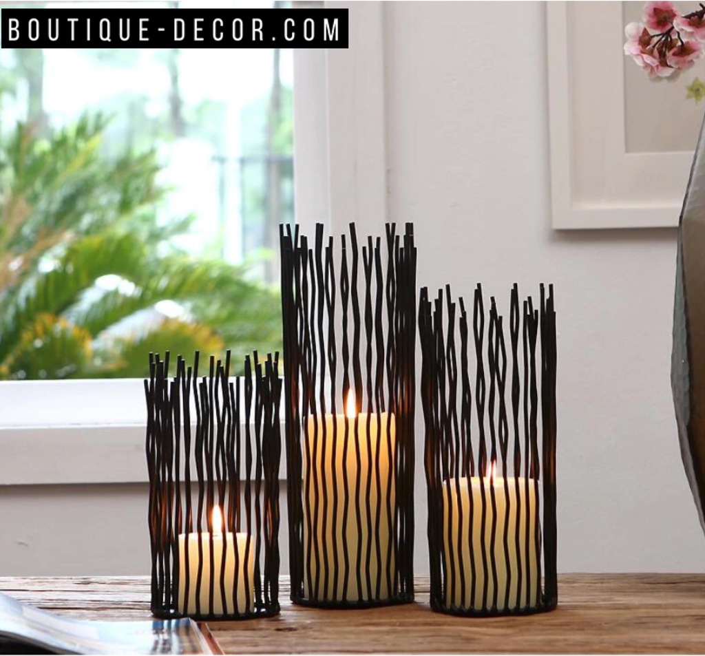 Декоративный дизайнерский подсвечник  "Metal fense"