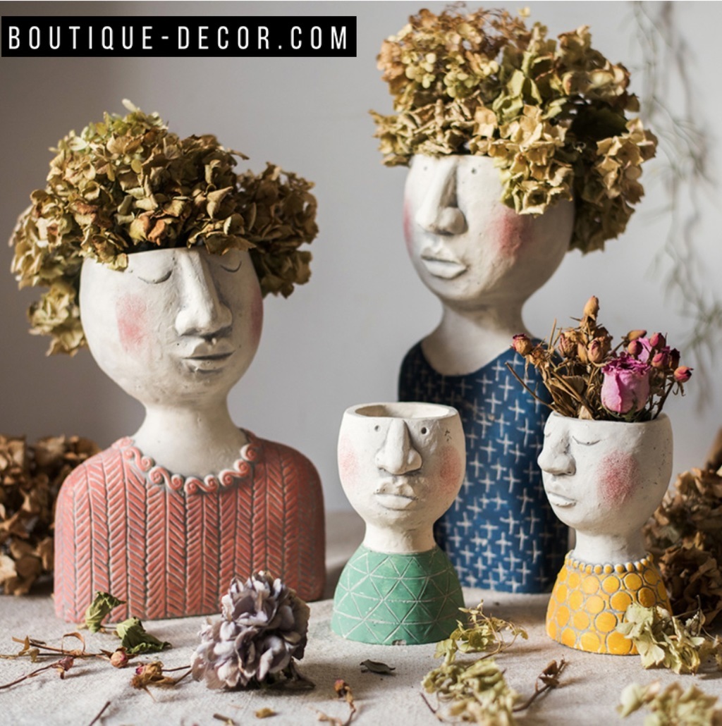 Декоративный дизайнерский горшок для растений "VilageFam"