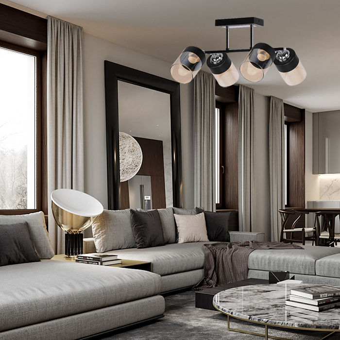 Люстра потолочная  Потолочный светильник,на штанге 34113/ , E27, 60 Вт