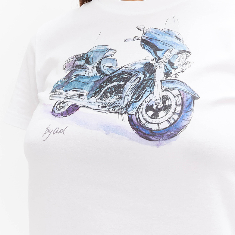 Футболка c принтом Мотоцикл