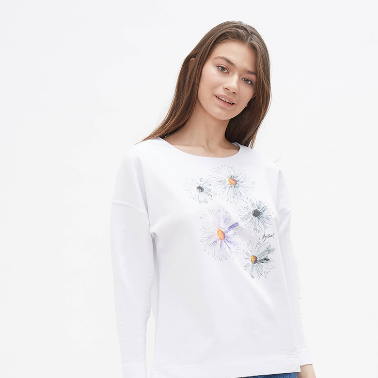 Свитшот с принтом Ромашки