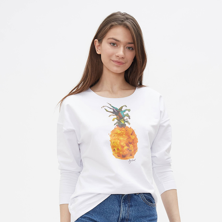 Свитшот с принтом Ананас