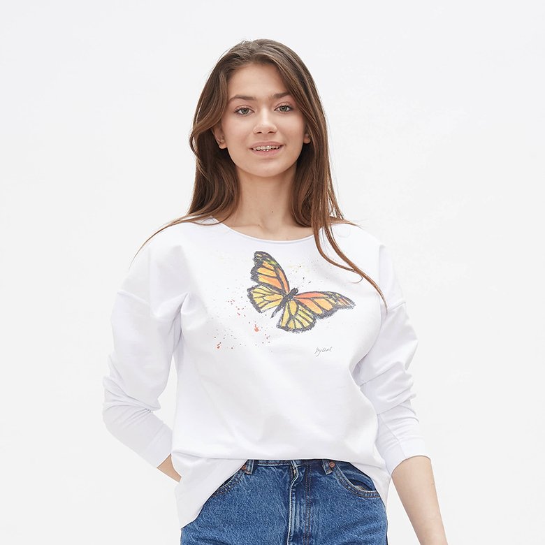 Свитшот с принтом Бабочка