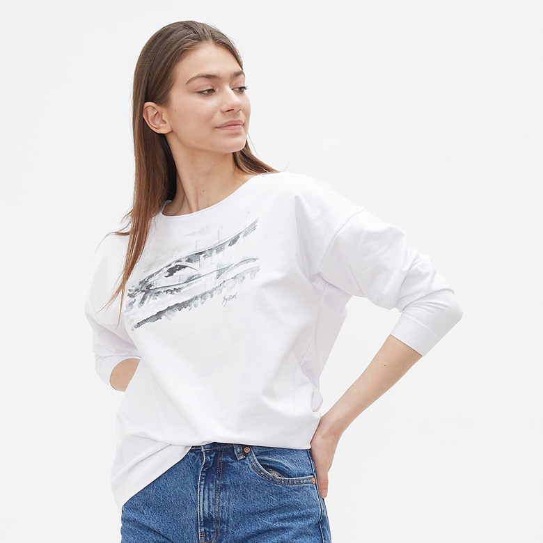 Свитшот с принтом Мост