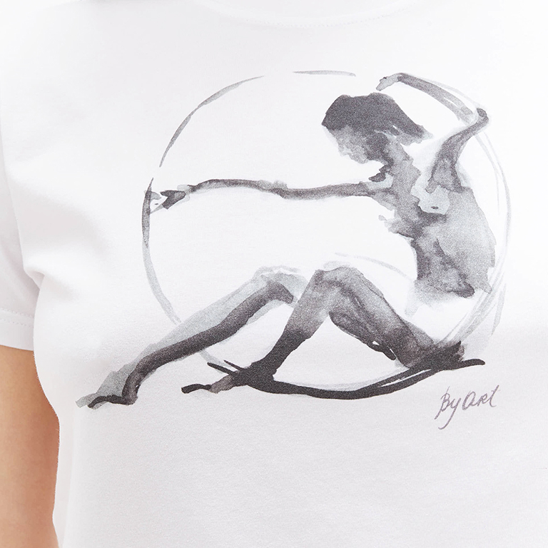 Футболка c принтом Гимнастка