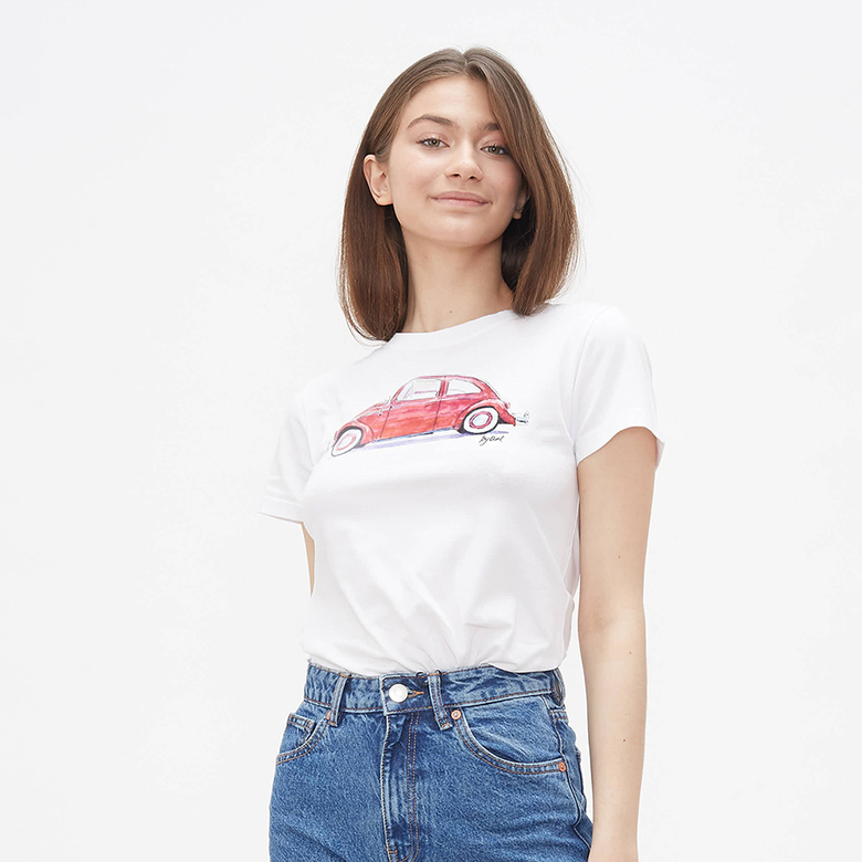 Футболка c принтом Автомобиль