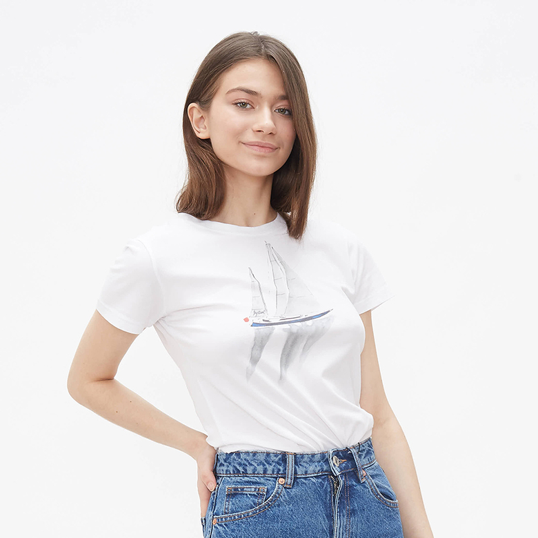 Футболка c принтом Яхта