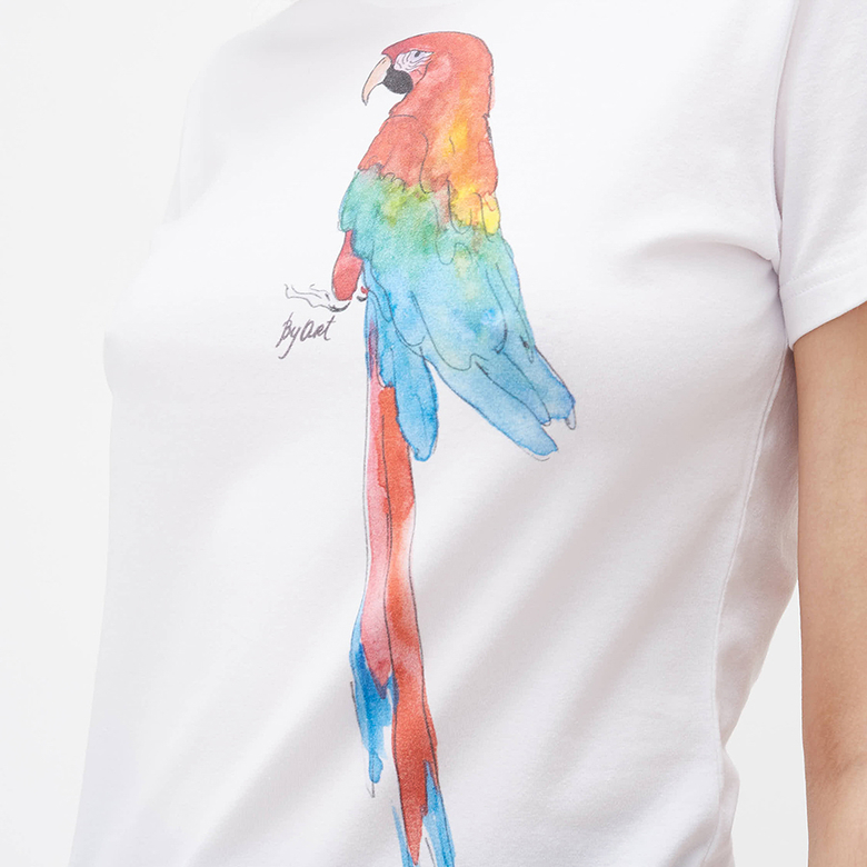 Футболка c принтом Попугай