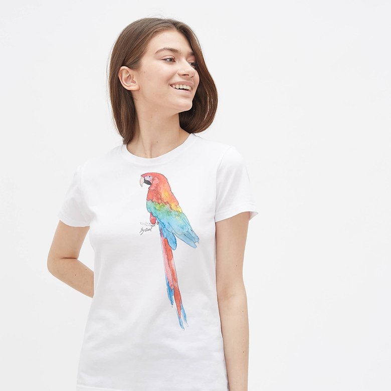 Футболка c принтом Попугай