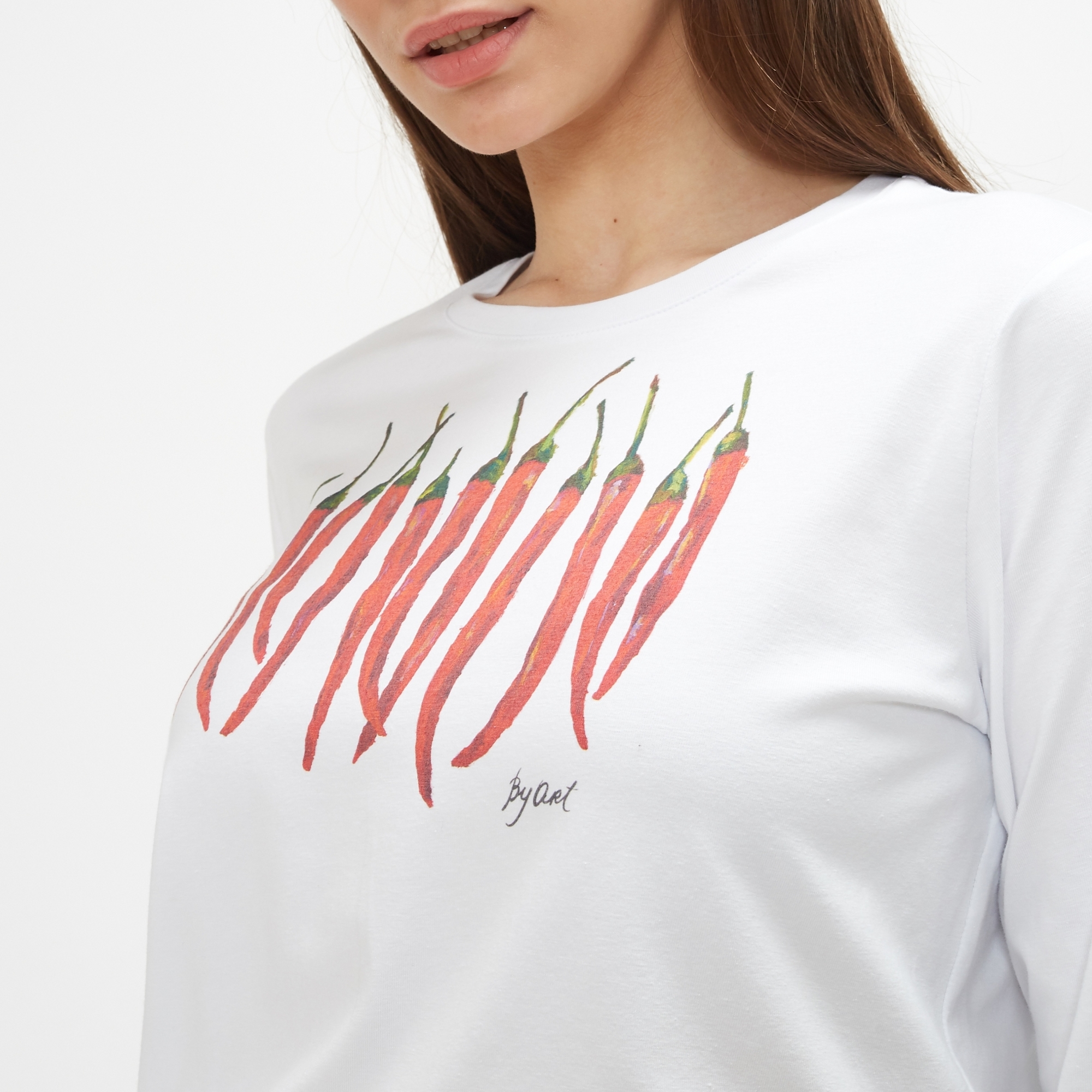 Лонгслив c принтом Перчики