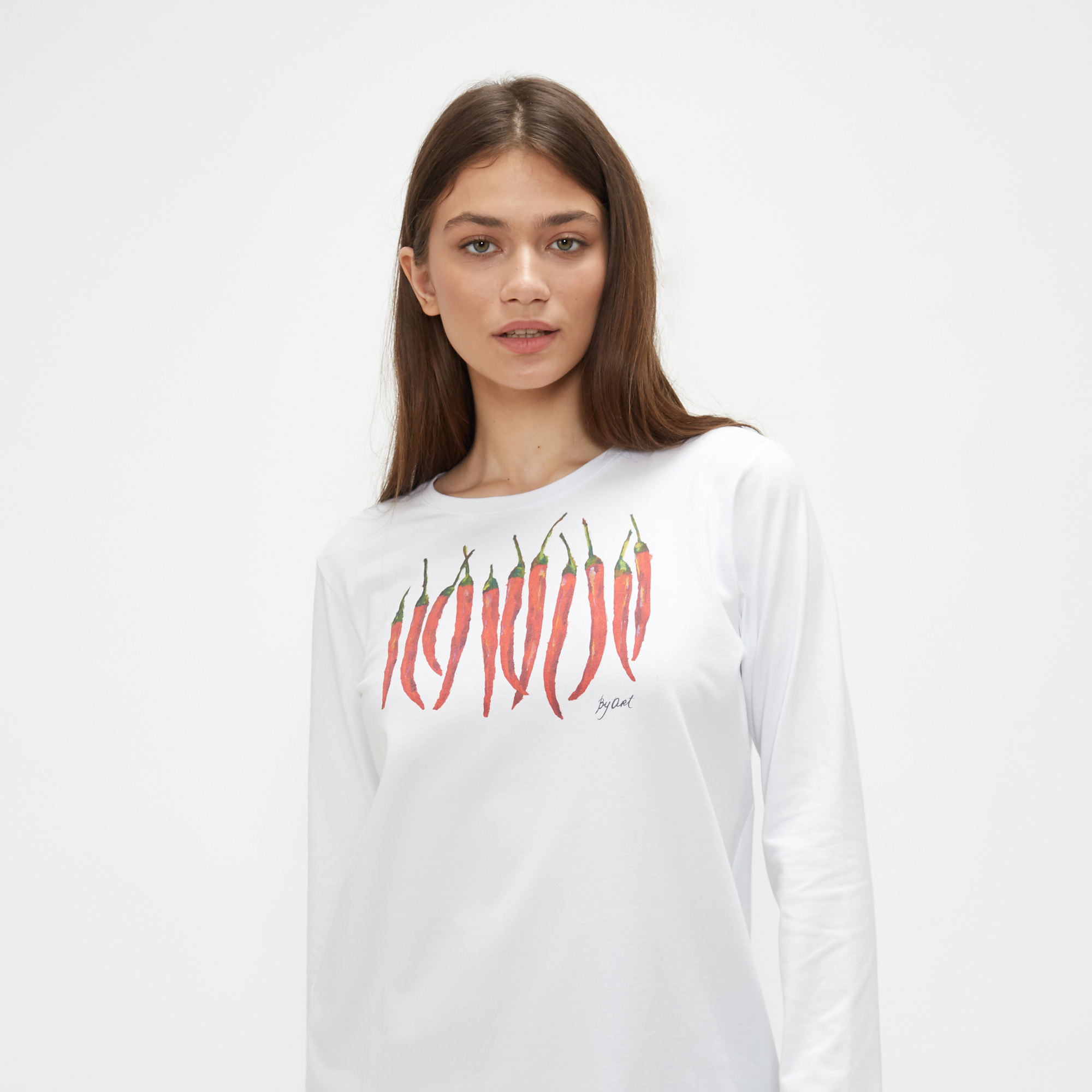 Лонгслив c принтом Перчики