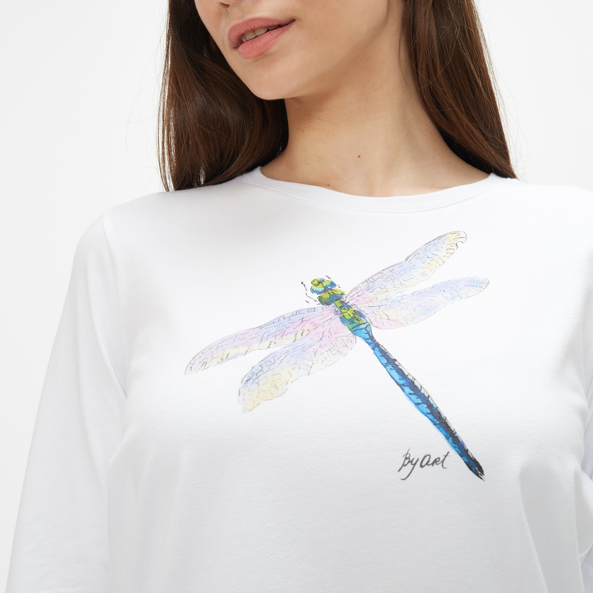 Лонгслив c принтом Стрекоза