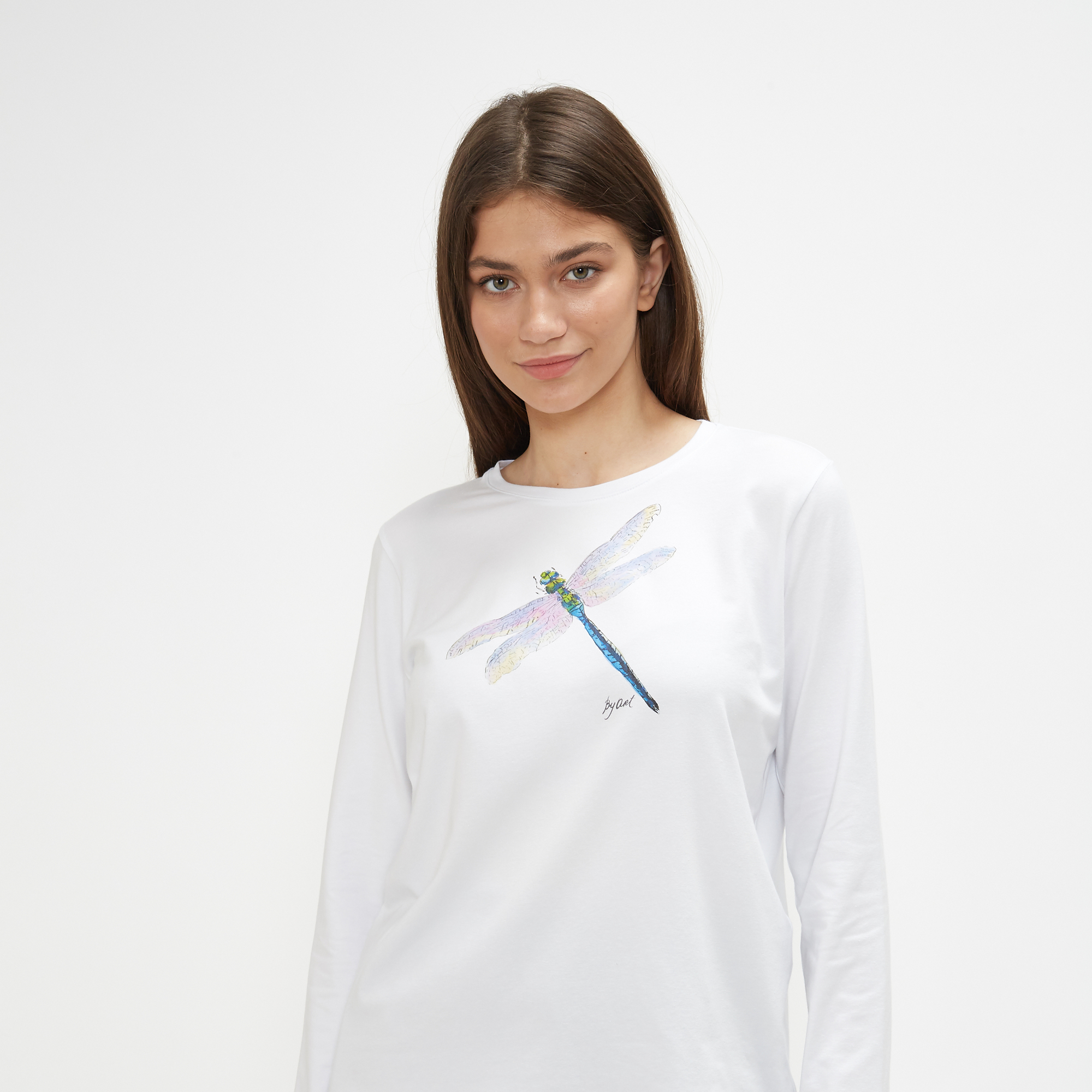 Лонгслив c принтом Стрекоза