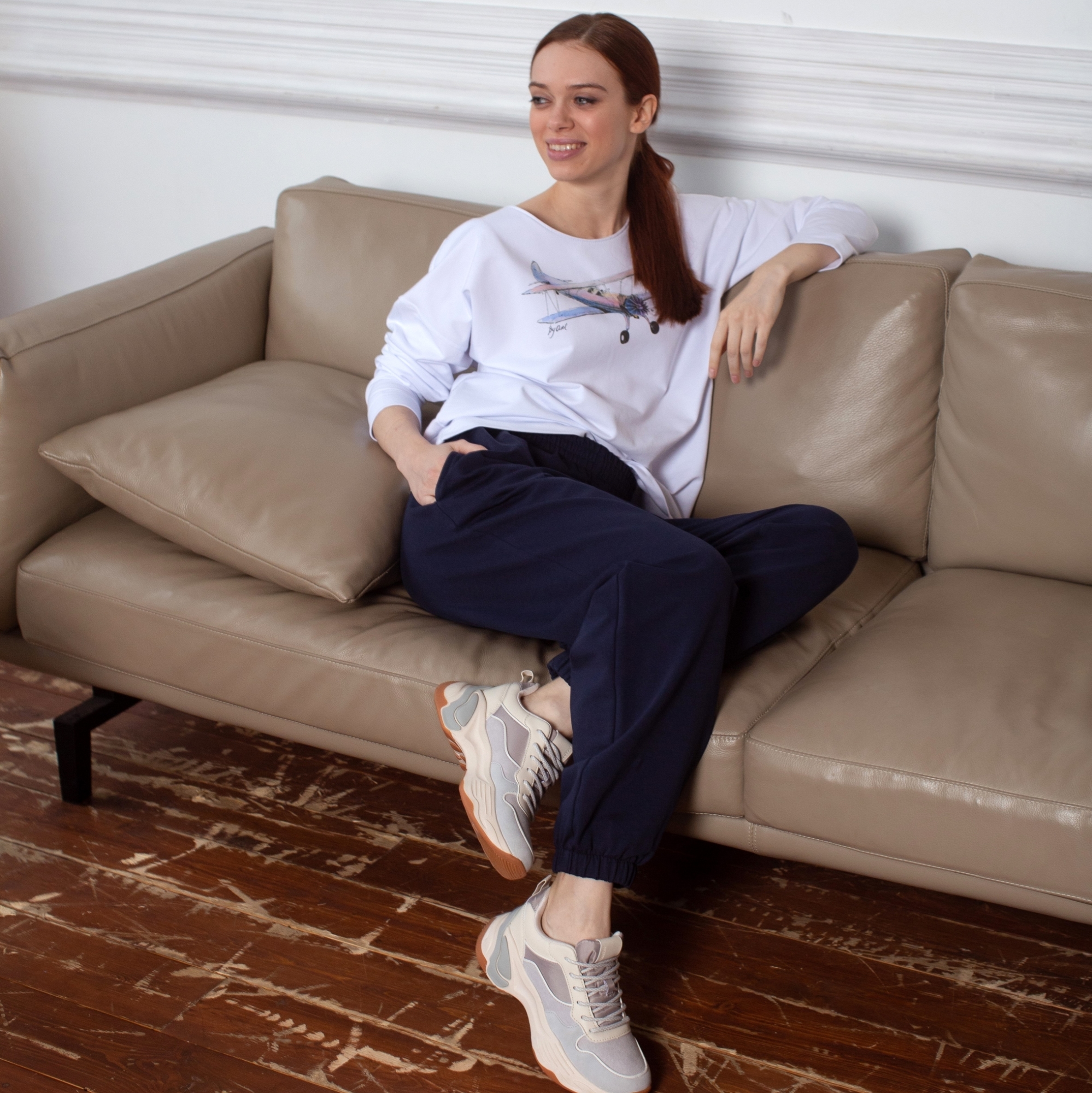 Брюки джоггеры цвет синий