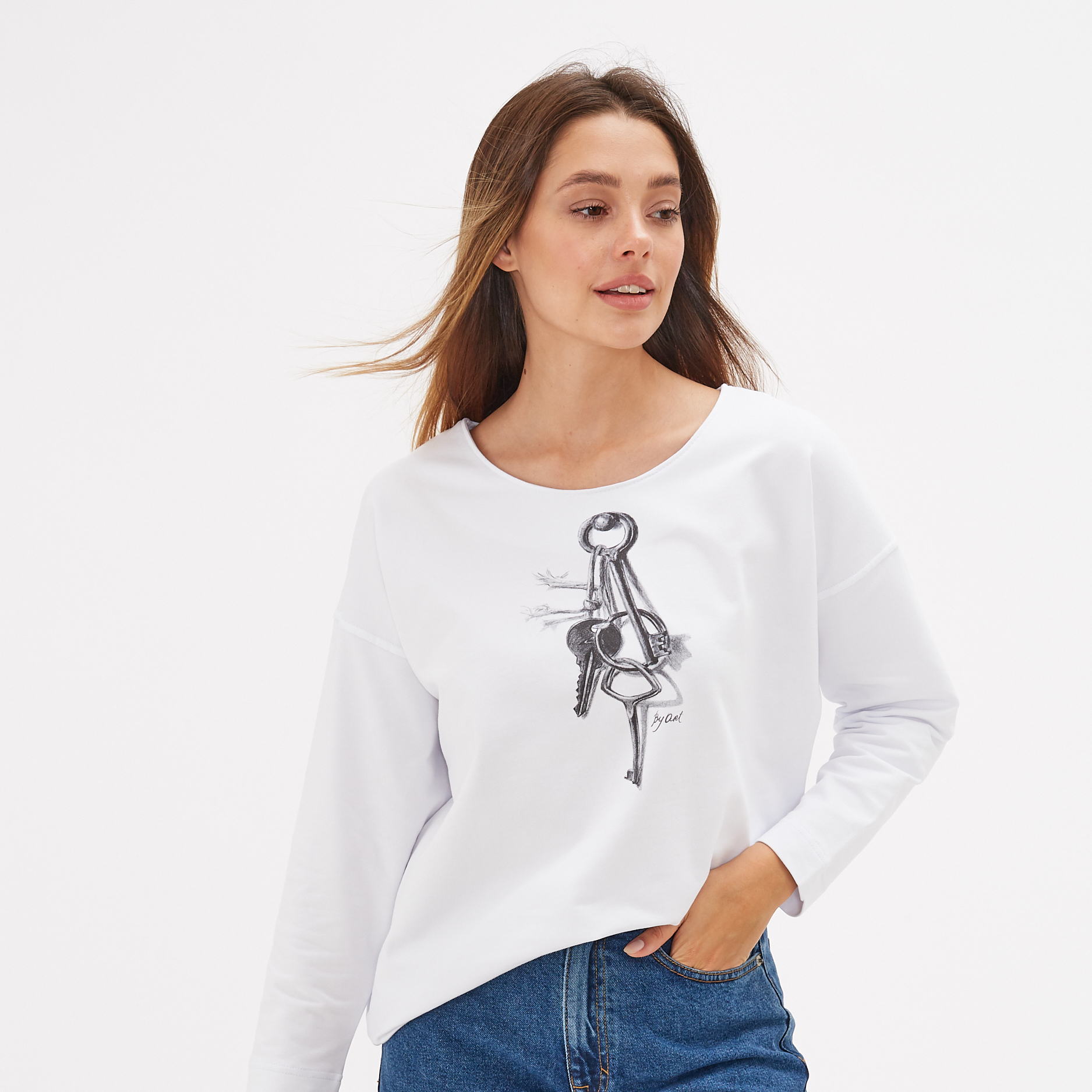 Свитшот с принтом Ключи