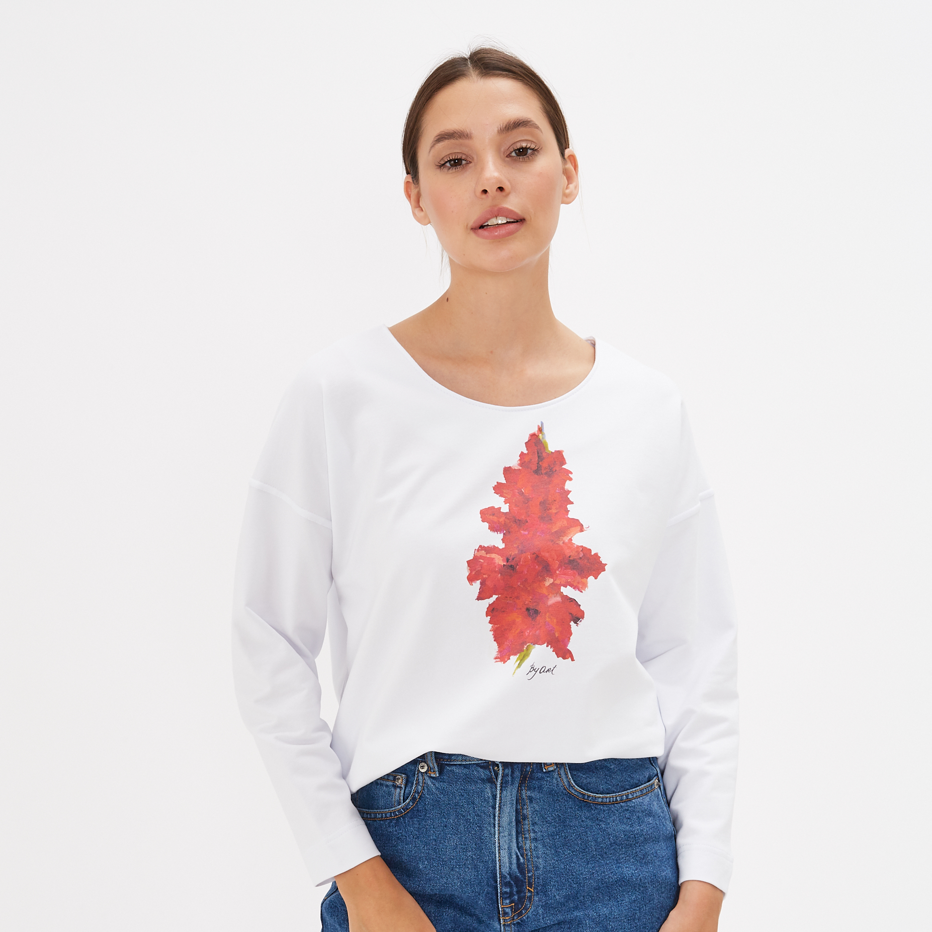 Свитшот с принтом Гладиолус