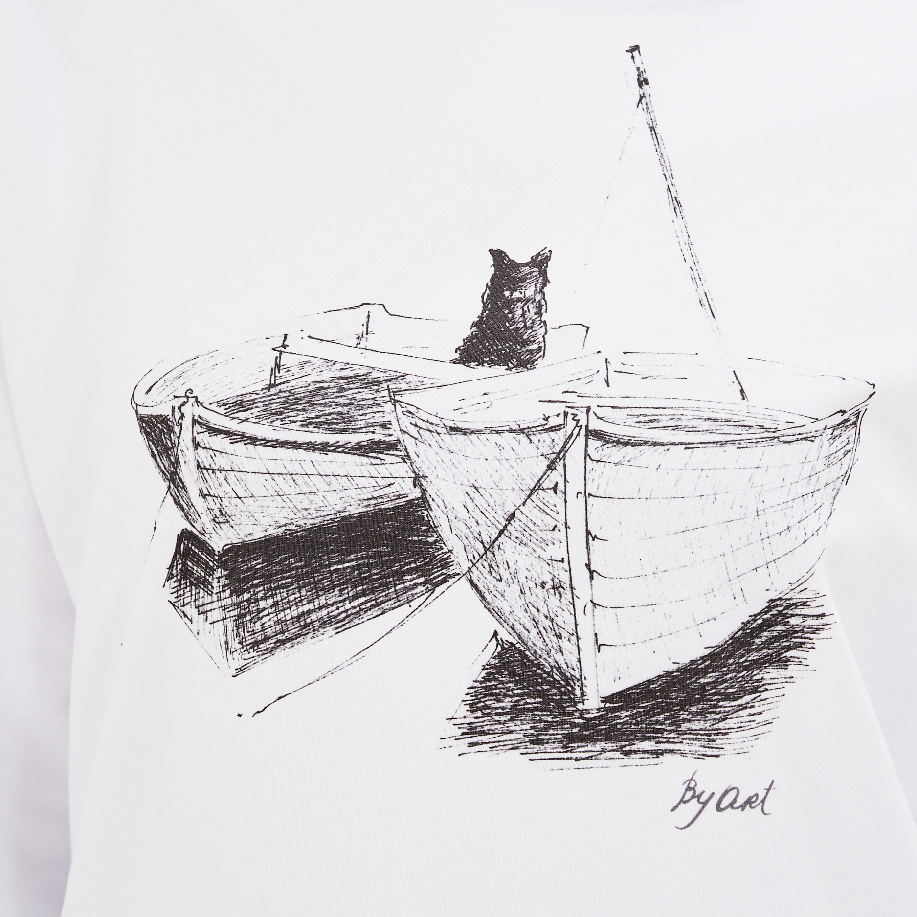 Свитшот с принтом Лодки