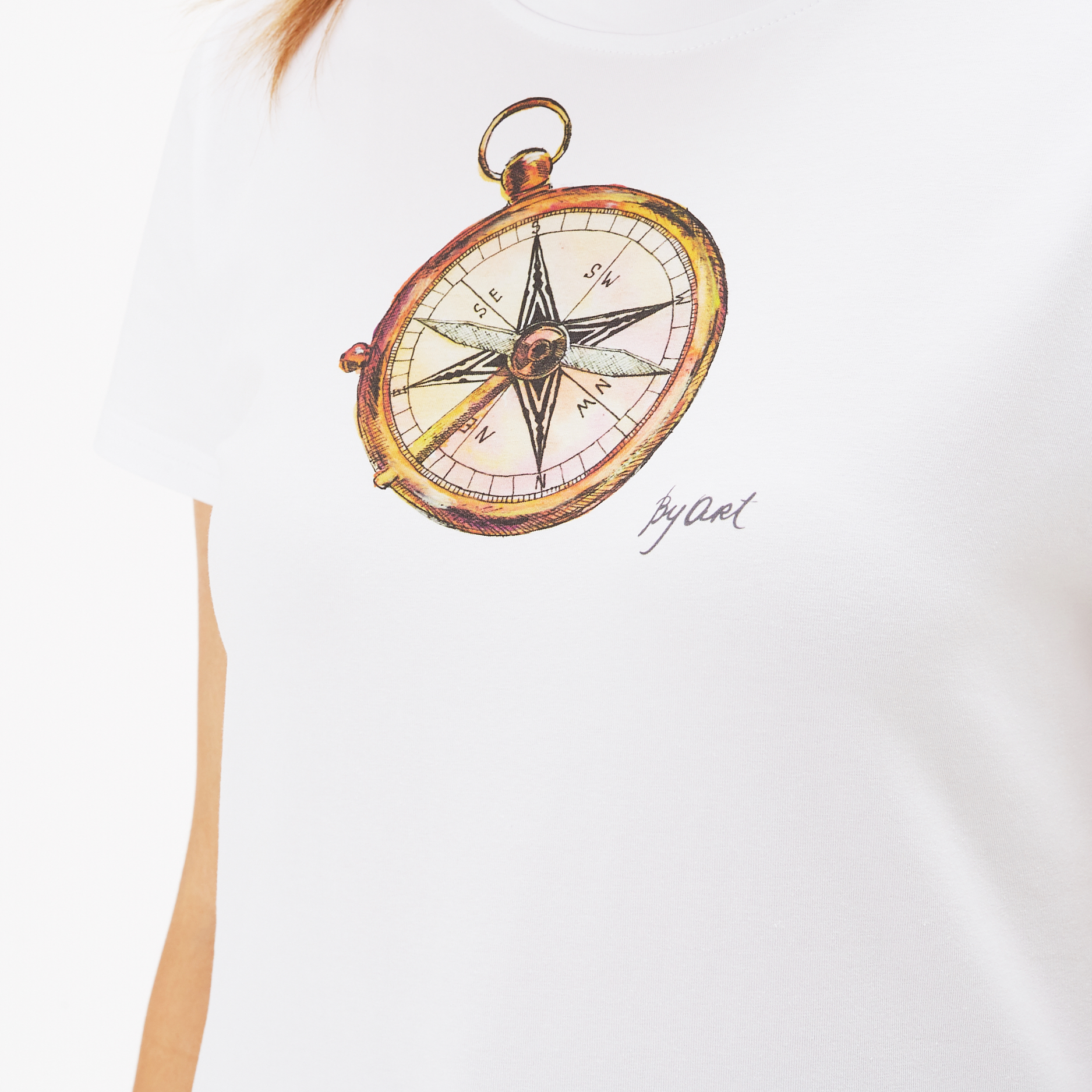 Футболка c принтом Компас