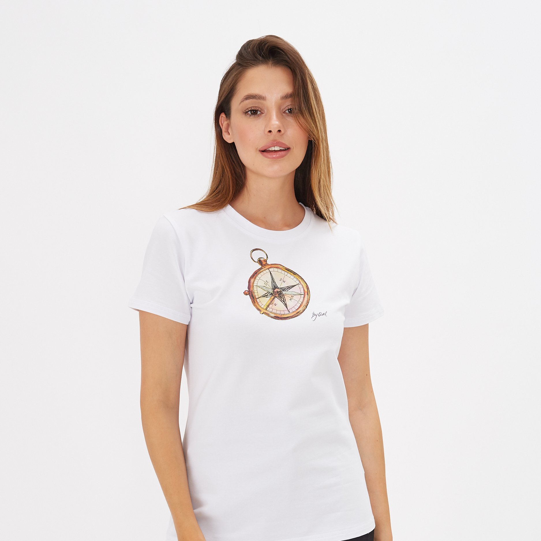 Футболка c принтом Компас