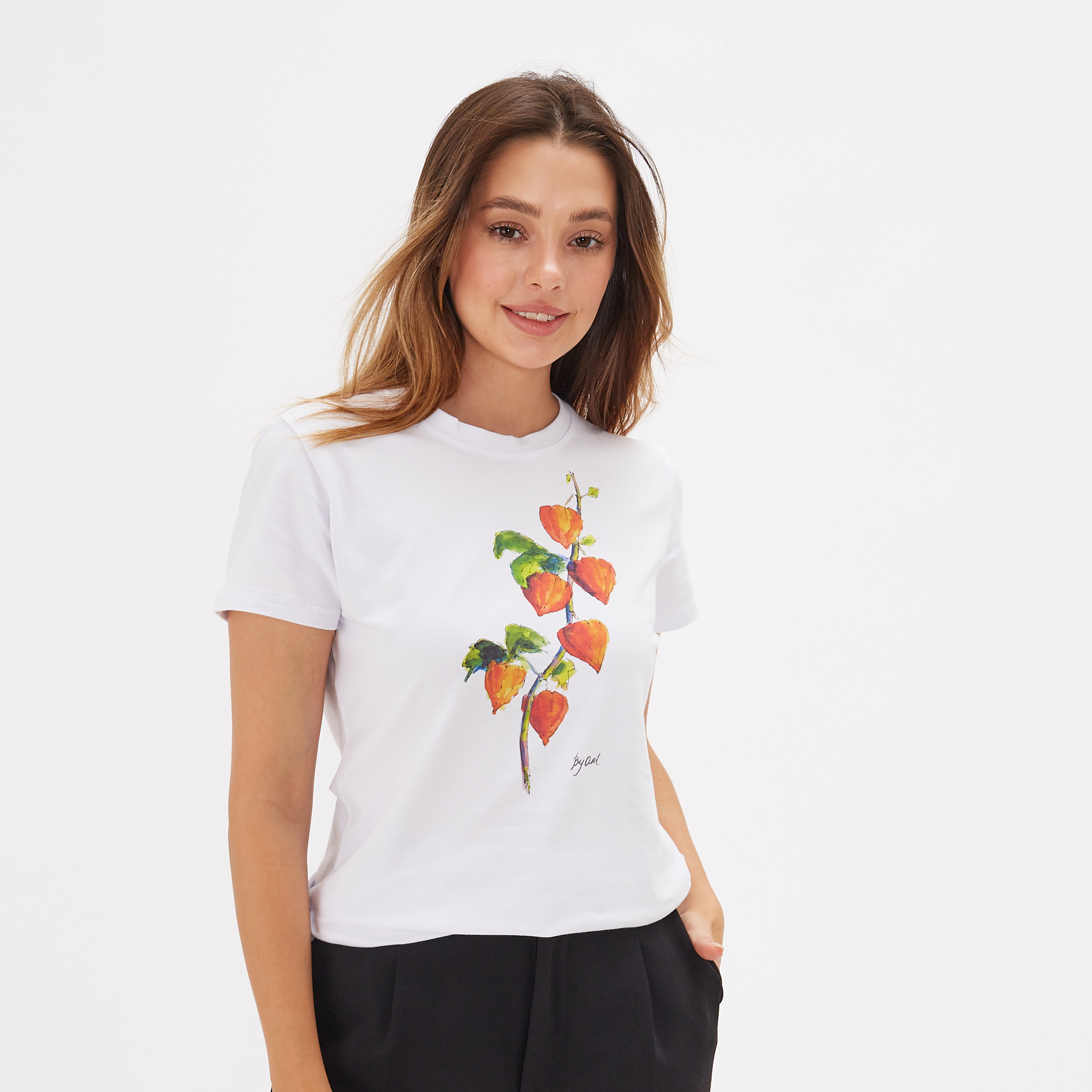 Футболка c принтом Физалис