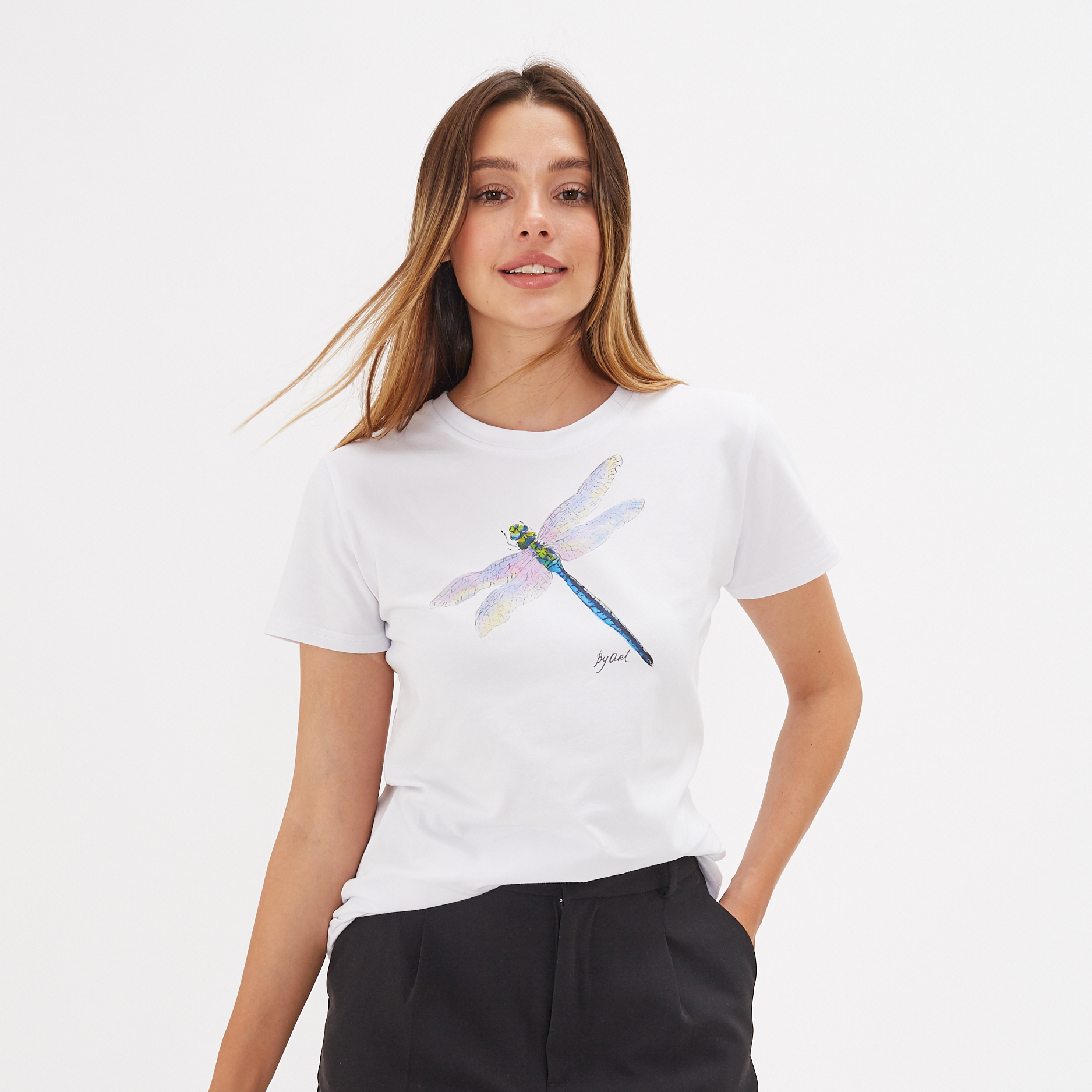 Футболка c принтом Стрекоза