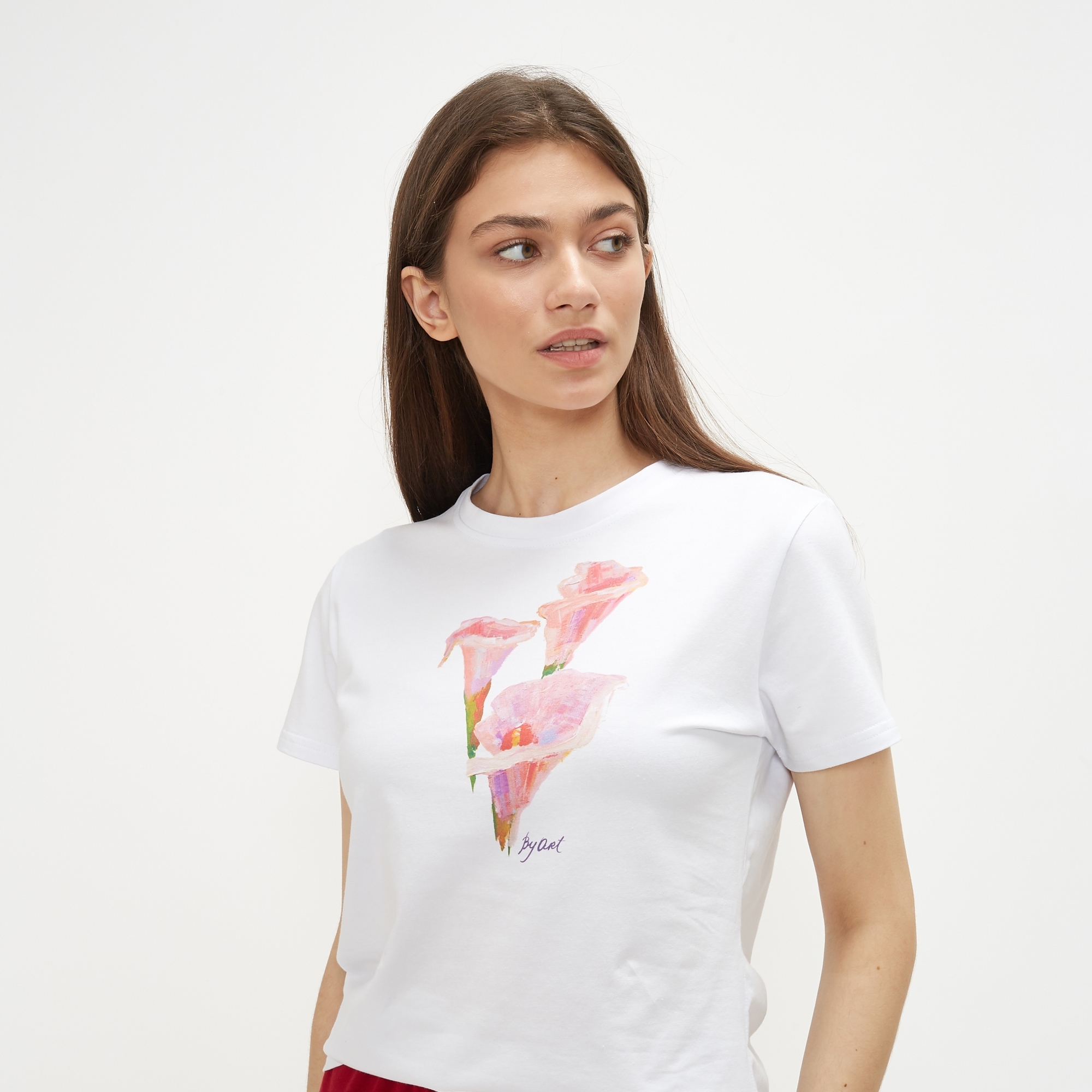 Футболка c принтом Каллы