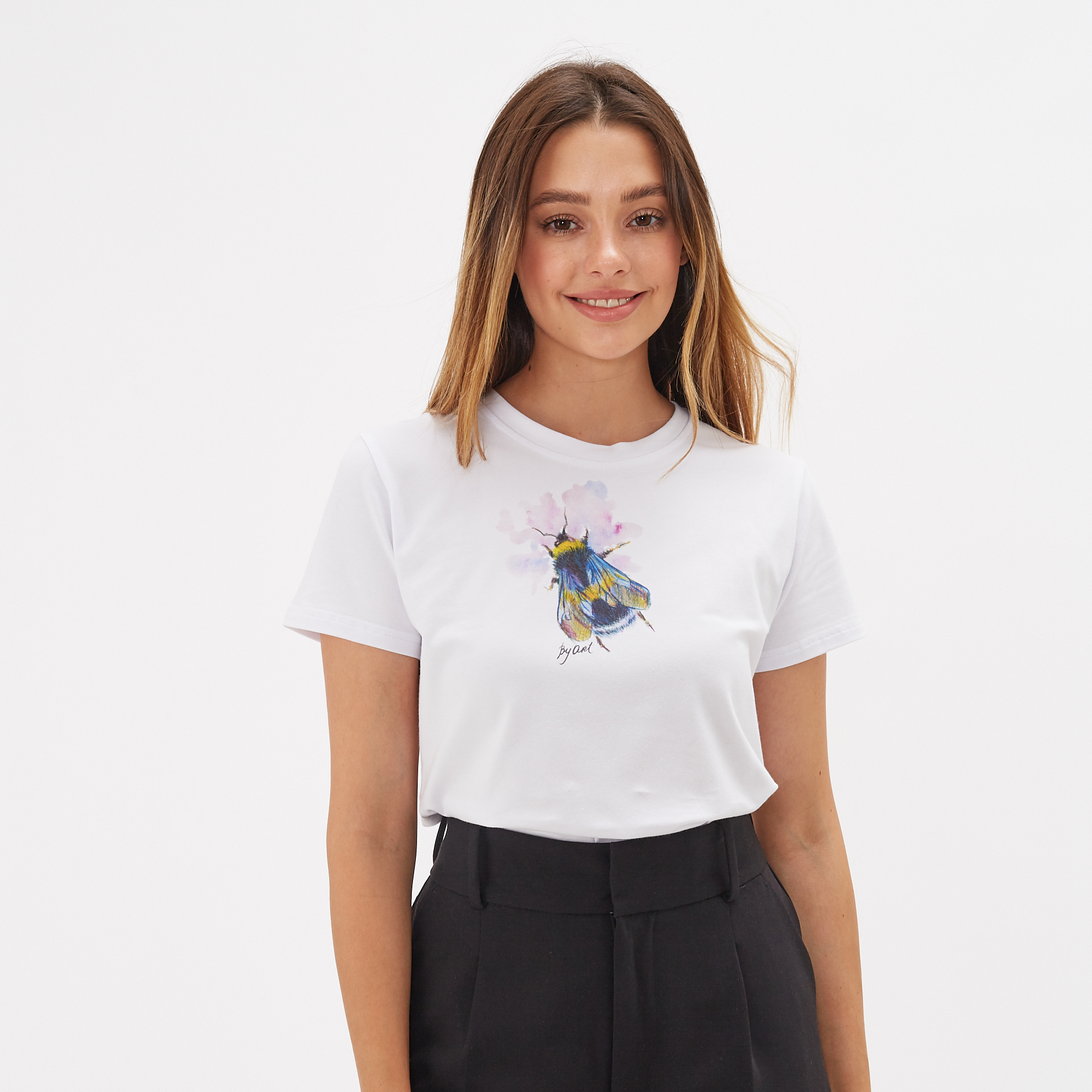 Футболка c принтом Шмель