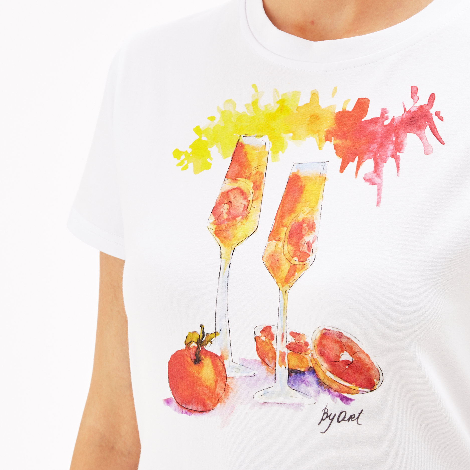 Футболка c принтом Бокалы
