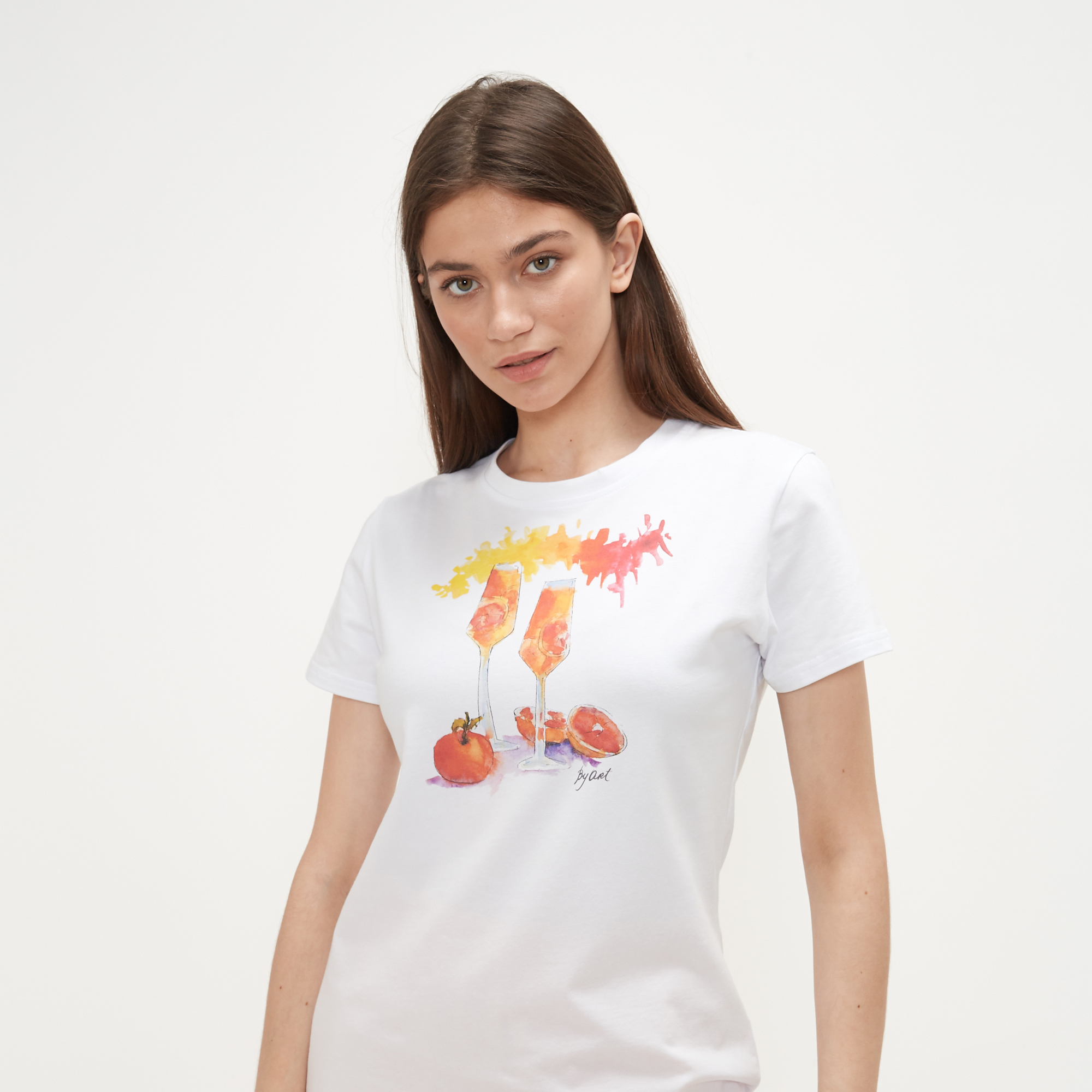 Футболка c принтом Бокалы