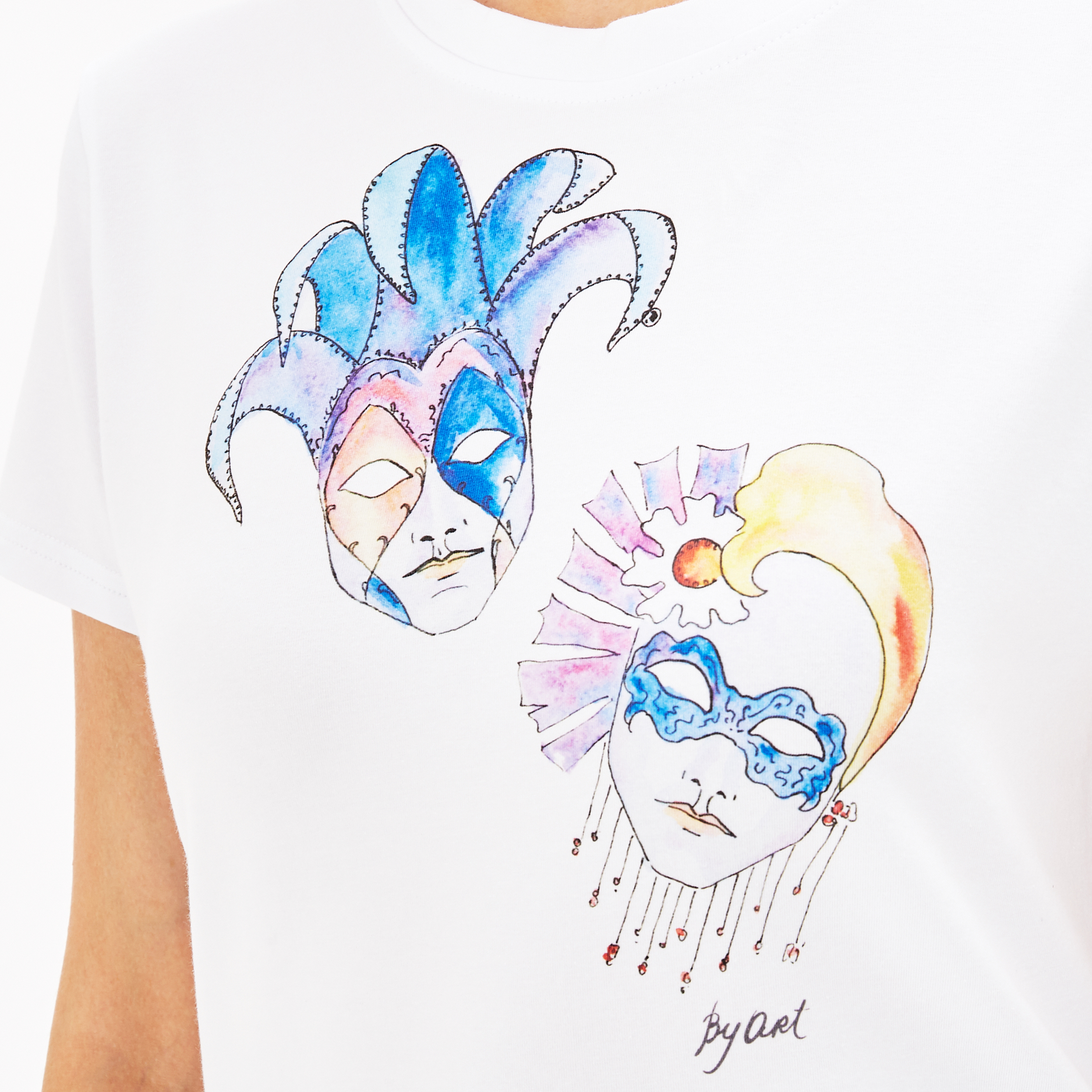 Футболка c принтом Маски