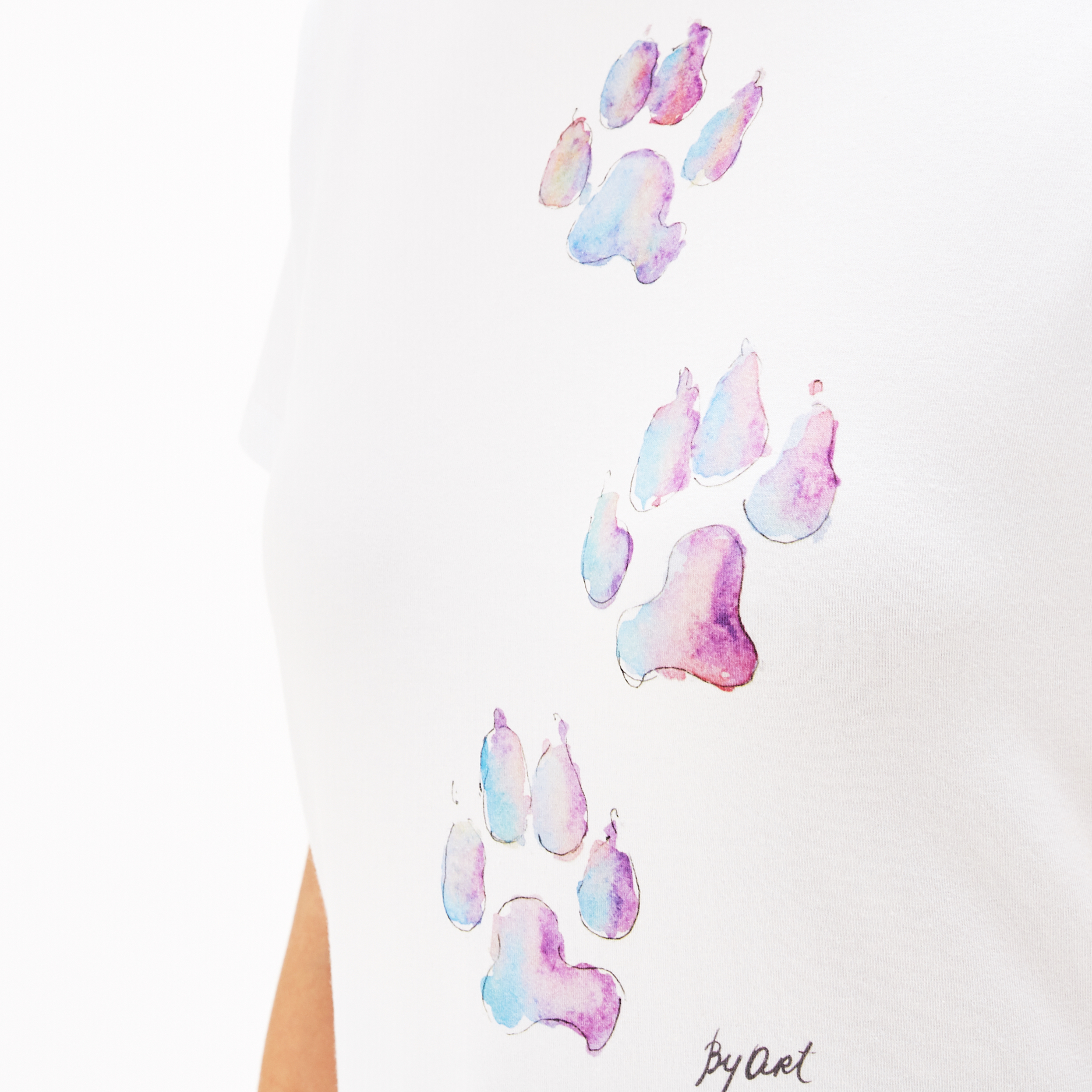 Футболка c принтом Следы