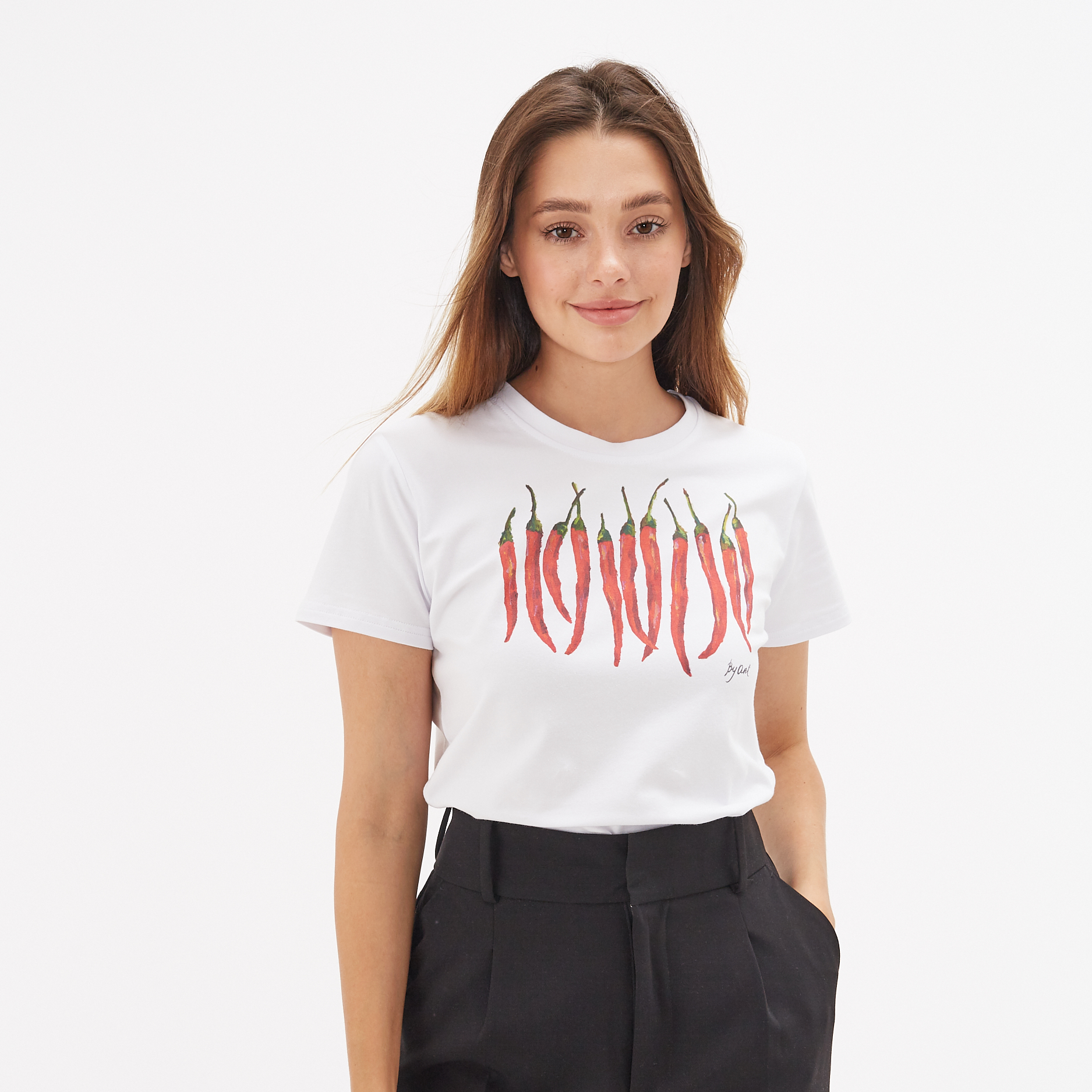 Футболка c принтом Перцы
