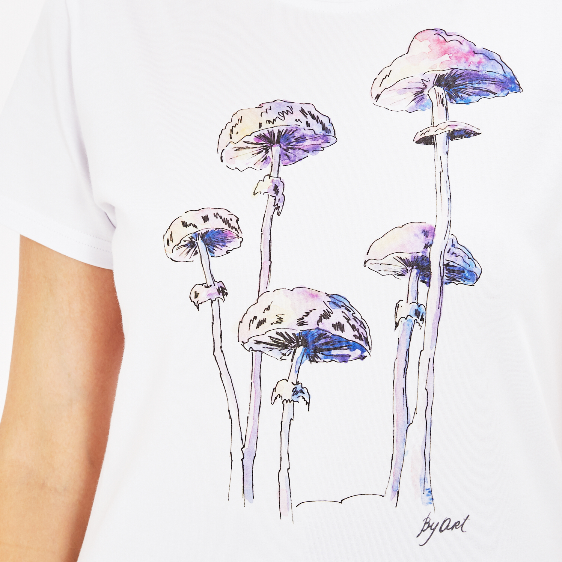 Футболка c принтом Грибы