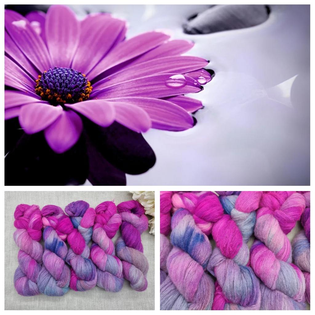 Вспушеный  меринос на полиамиде Фуксия