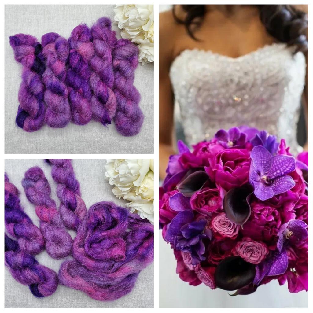 Супер кид мохер на шелке Фиалка