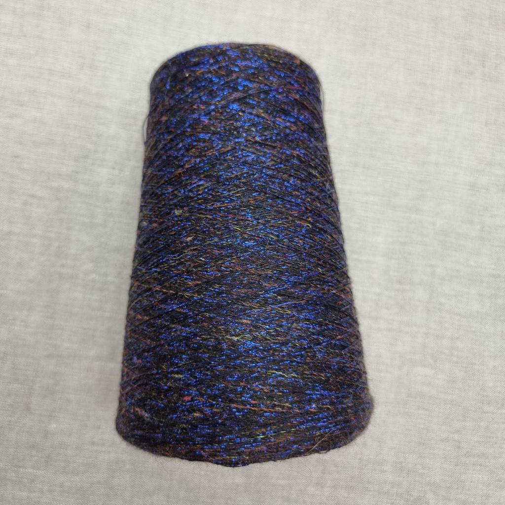 Люрекс с шерстью синий